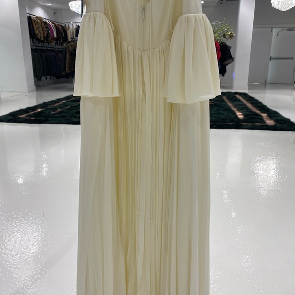 KHAITE Maryam Open-back Ruffled Pleated Silk Crepe de Chine Maxi Dress - Picture 9 of 12